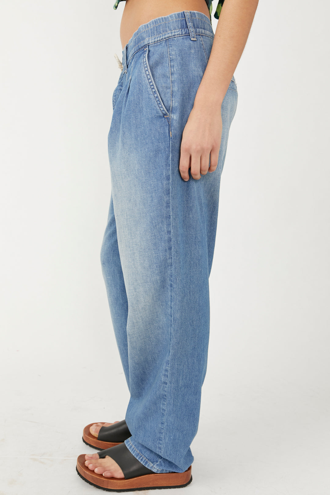 Luna Denim Pull On Pants
