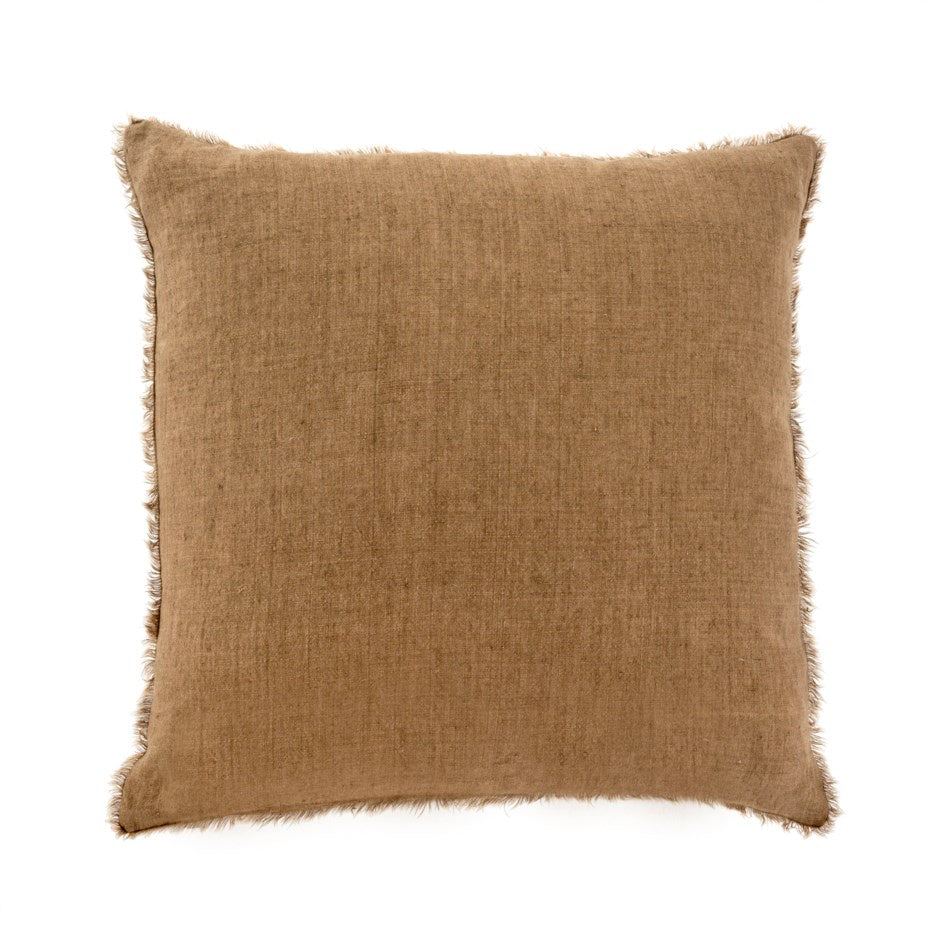 Lina Linen Pillow - hazelnut