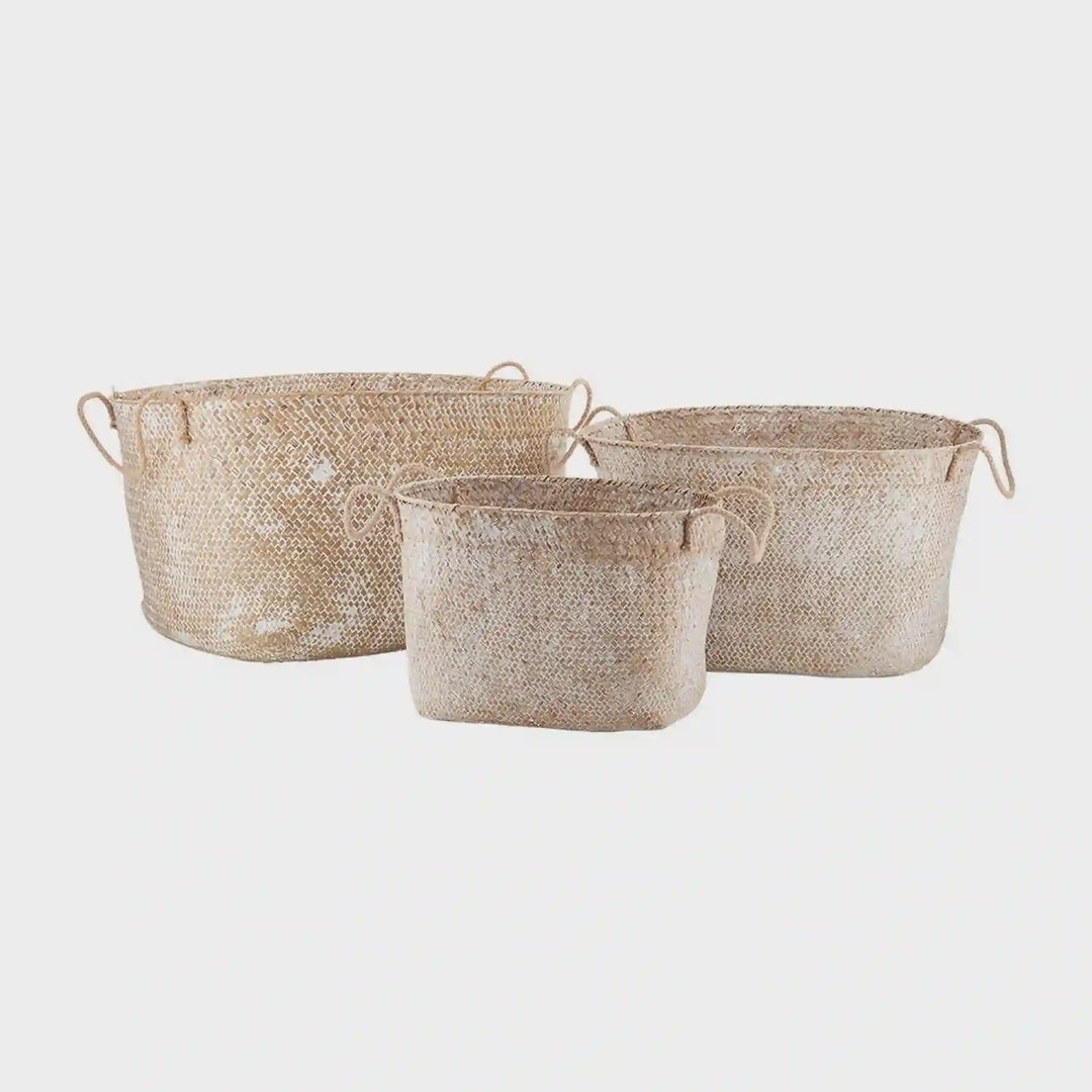 Calli White Washed Basket