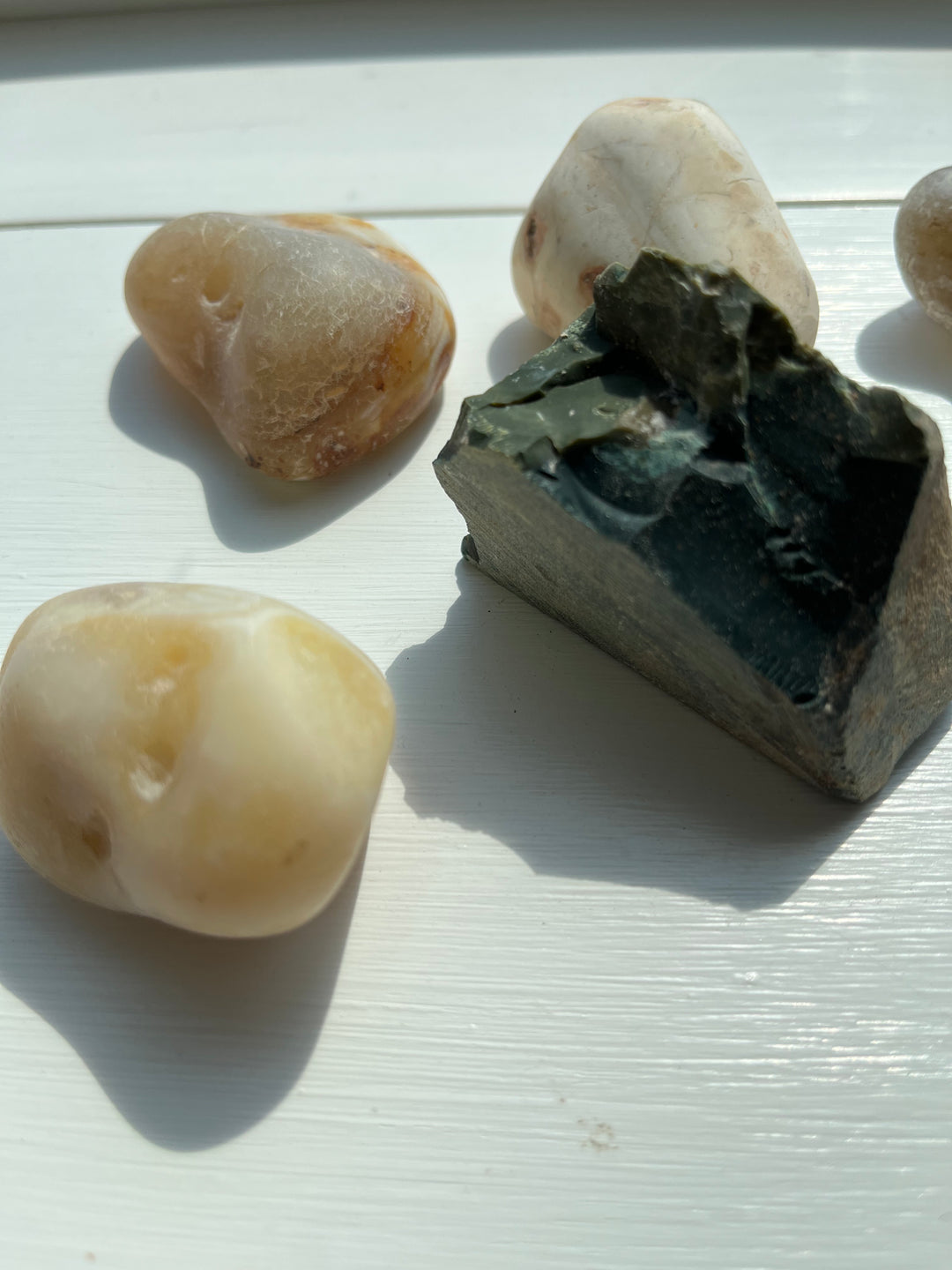 Found Stones and Minerals in a box