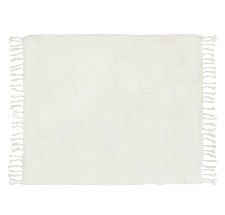 Linen Throw - antique white