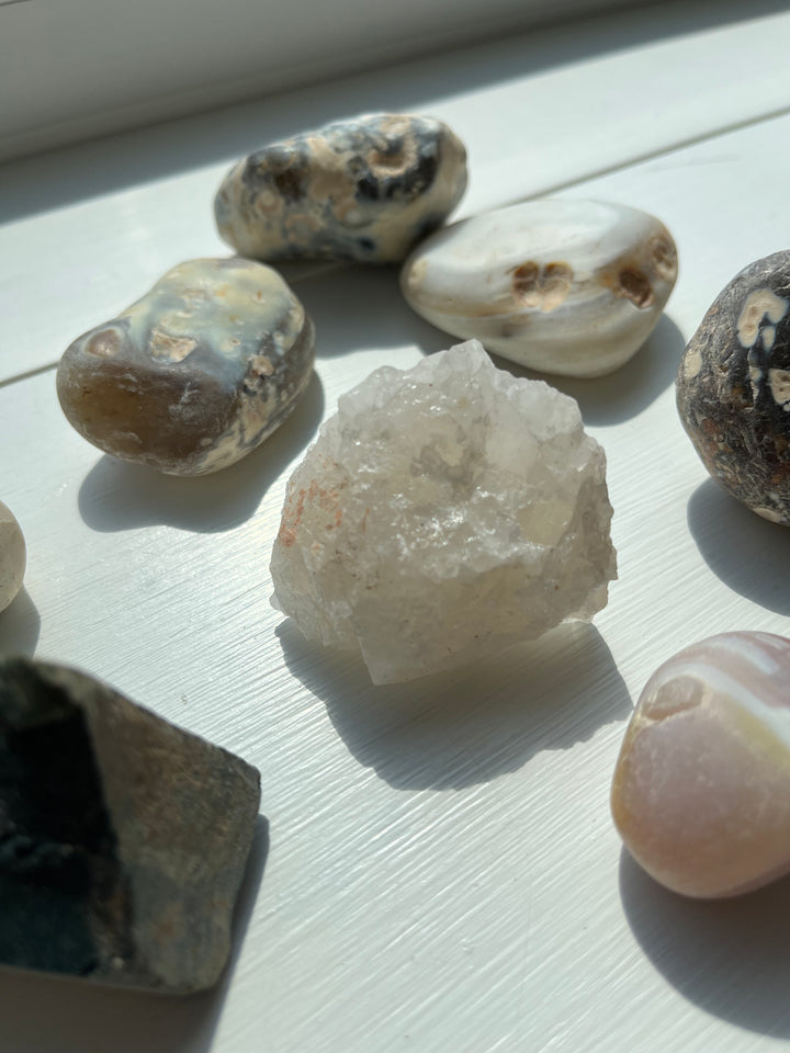 Found Stones and Minerals in a box