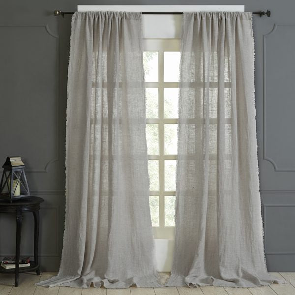 Kent Linen Reversible Curtain - white/natural